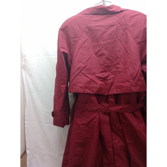 Sue Brett women's Red Trench Coat Zip Out Liner size 14W - Picture 9 of 11